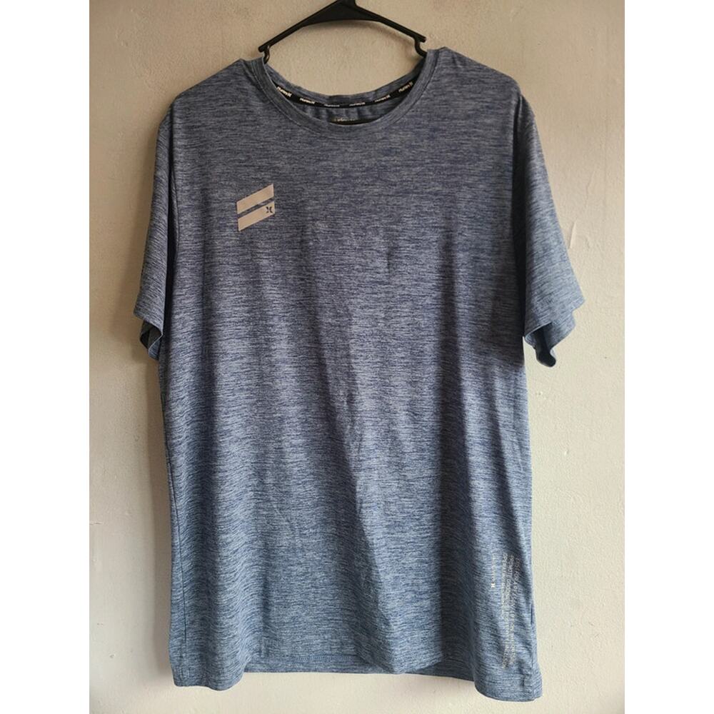 Men's large Hurley blue heather dri-fit tee crewneck t-shirt